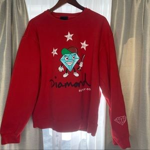 Diamond Baseball Cartoon Sweatshirt